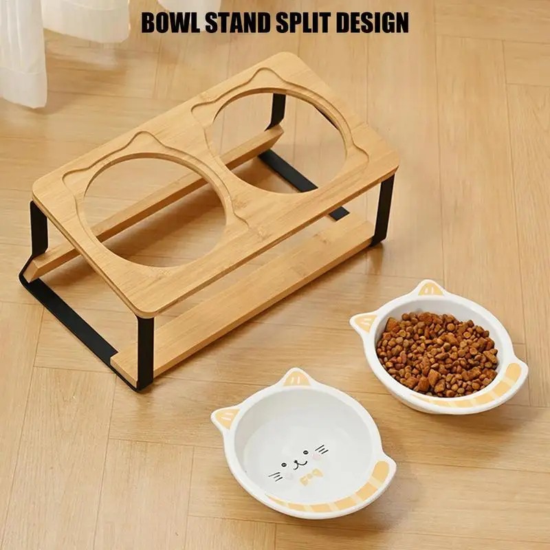Cat Feeder Factory - Eco-Friendly Elevated Double Bowl
