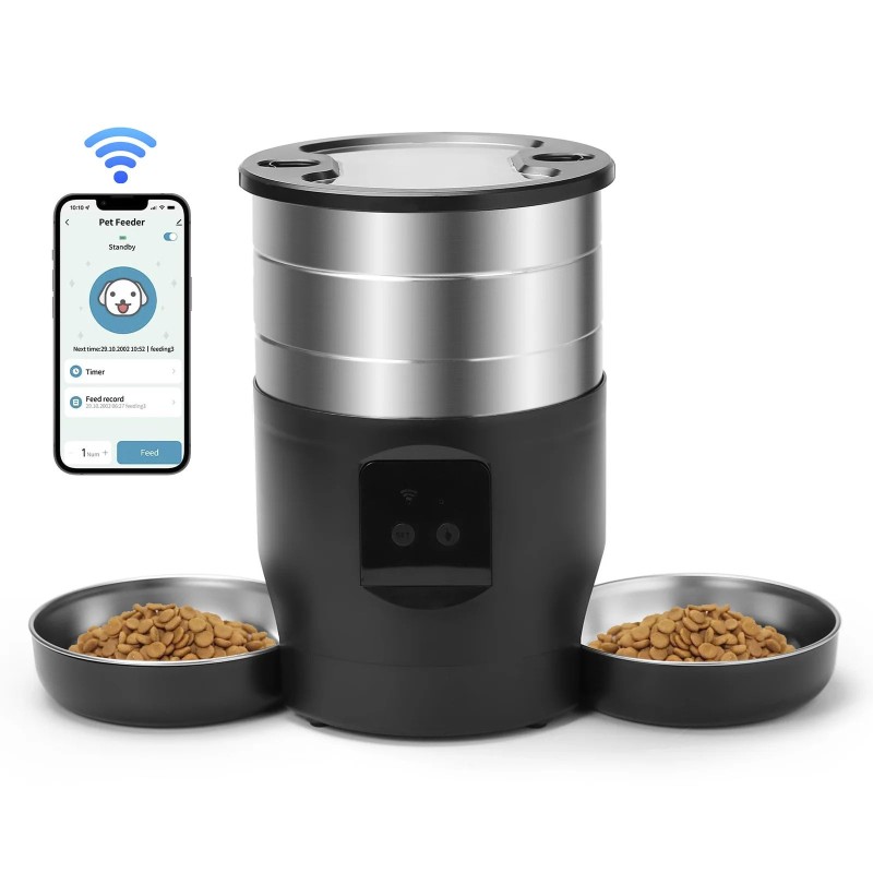 Pet Feeder Factory - 4.5L Stainless Steel Automatic Feeder
