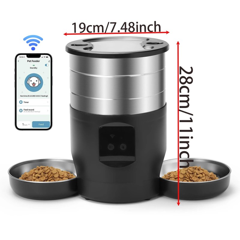 Pet Feeder Factory - 4.5L Stainless Steel Automatic Feeder