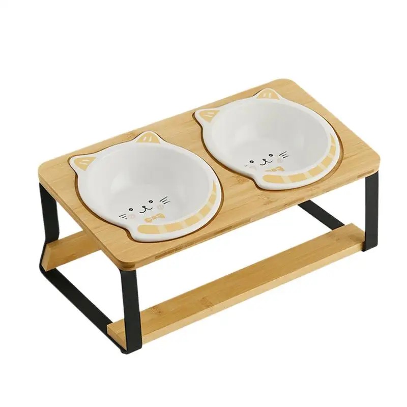 Cat Feeder Factory - Eco-Friendly Elevated Double Bowl