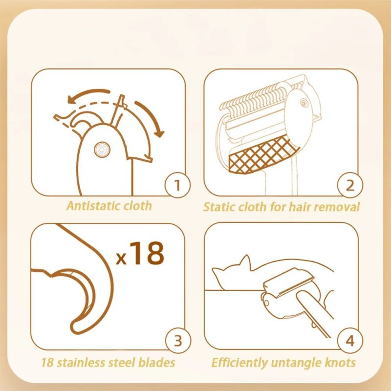 Pet Brush Factory - OEM Reusable Self Cleaning Brush