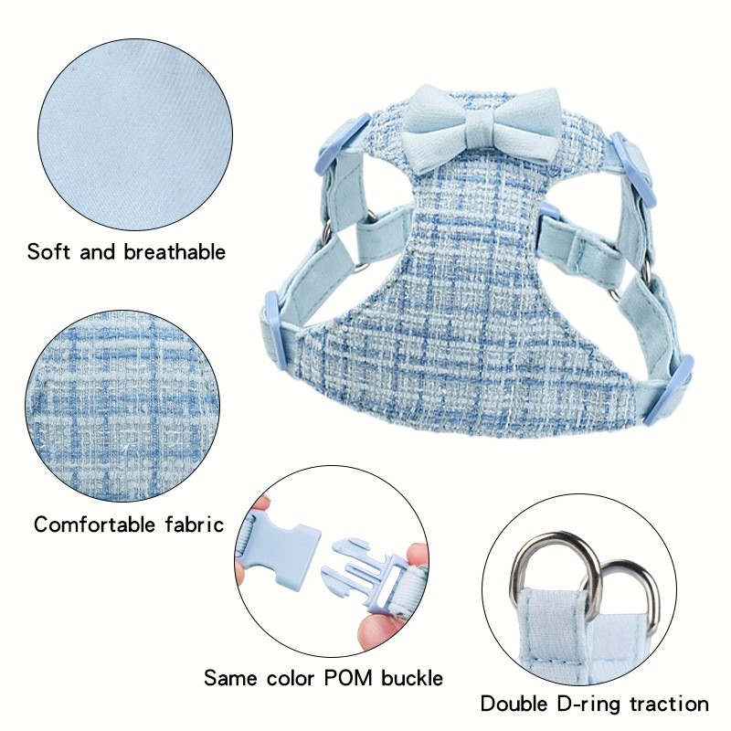 Dog Harness Manufacturer - Luxury Leather Bow Harness