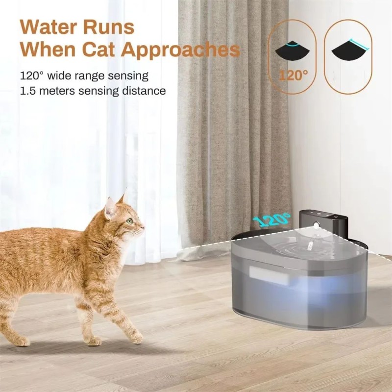 Pet Water Fountain Factory - OEM Wireless 2600mAh Sensor Fountain