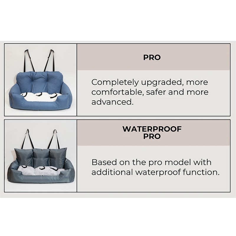 Dog Car Seat Factory - Luxury Removable Waterproof Pet Travel Bed