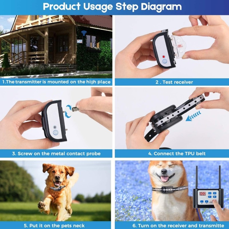 Wireless Dog Fence Manufacturer - Electronic Pet Training Collar with Dual Range Control