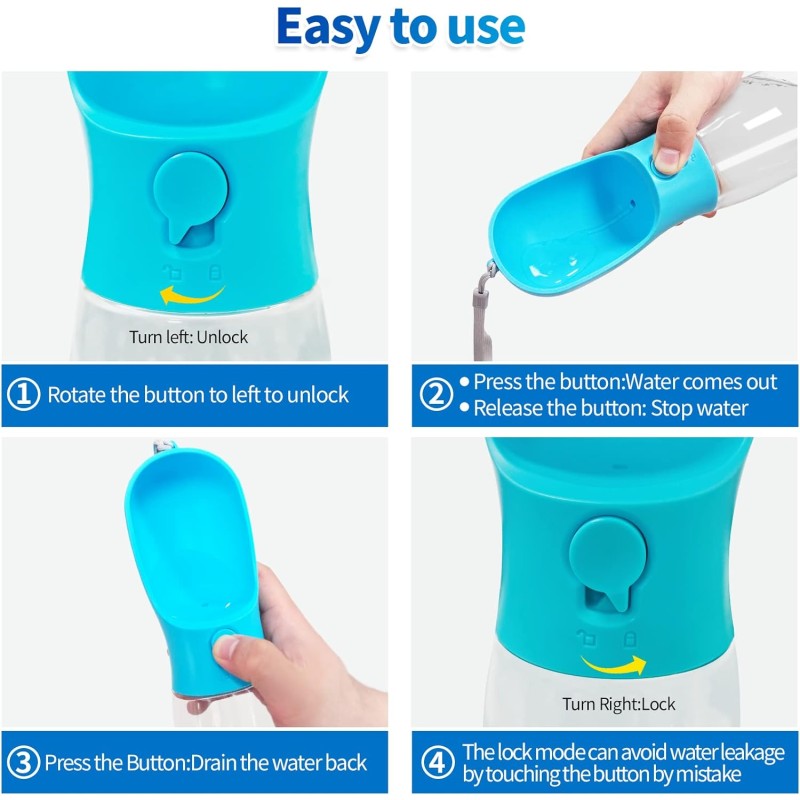 Summer Bottle Manufacturer - 300ml Dog Drinking Bowl with Feeder