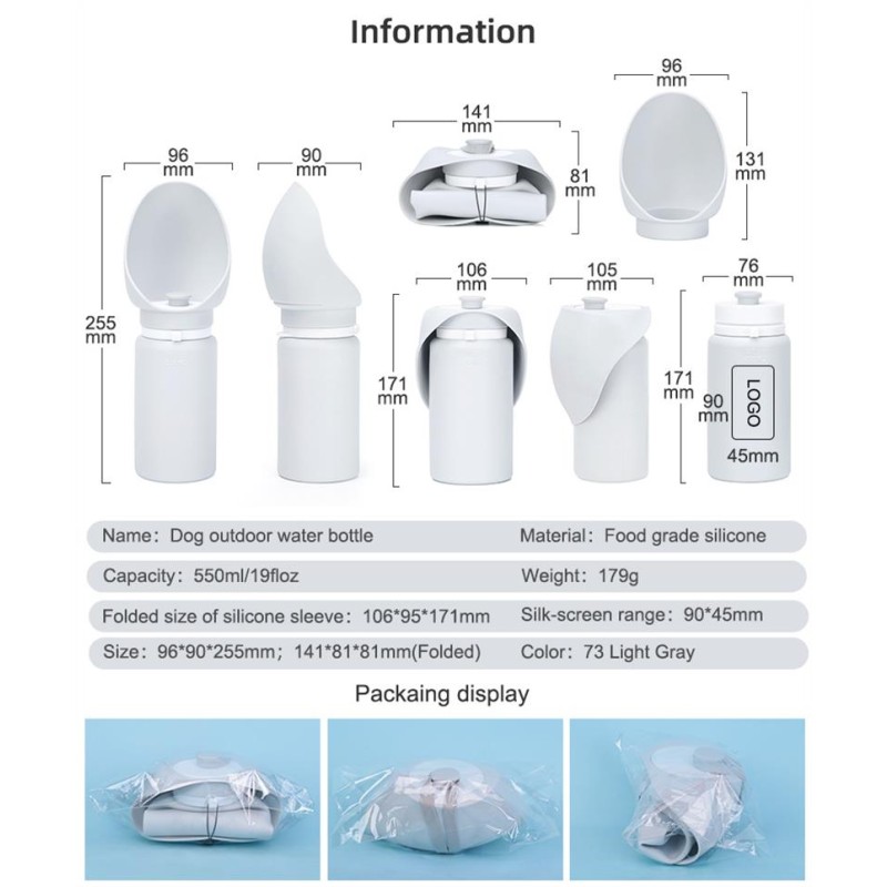 Pet Water Bottle Supplier - BPA Free Foldable Outdoor Travel Drinking