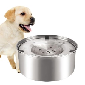 Stainless Fountain Supplier - 3.5L with Level Window Multiple Pets