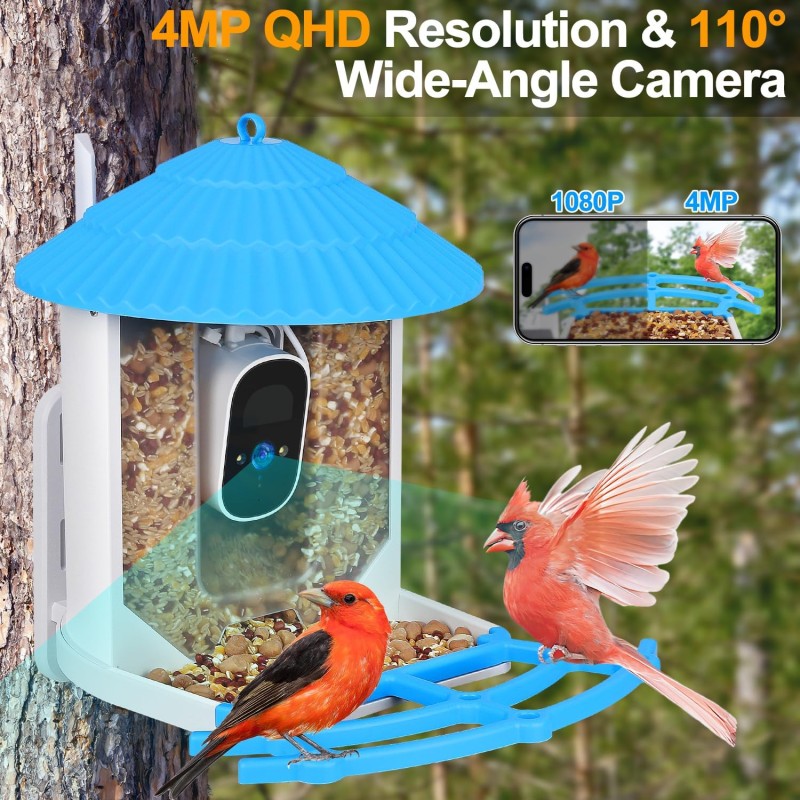 Automatic Feeder Factory - Solar Light Power Glass Tube Bird Feeder