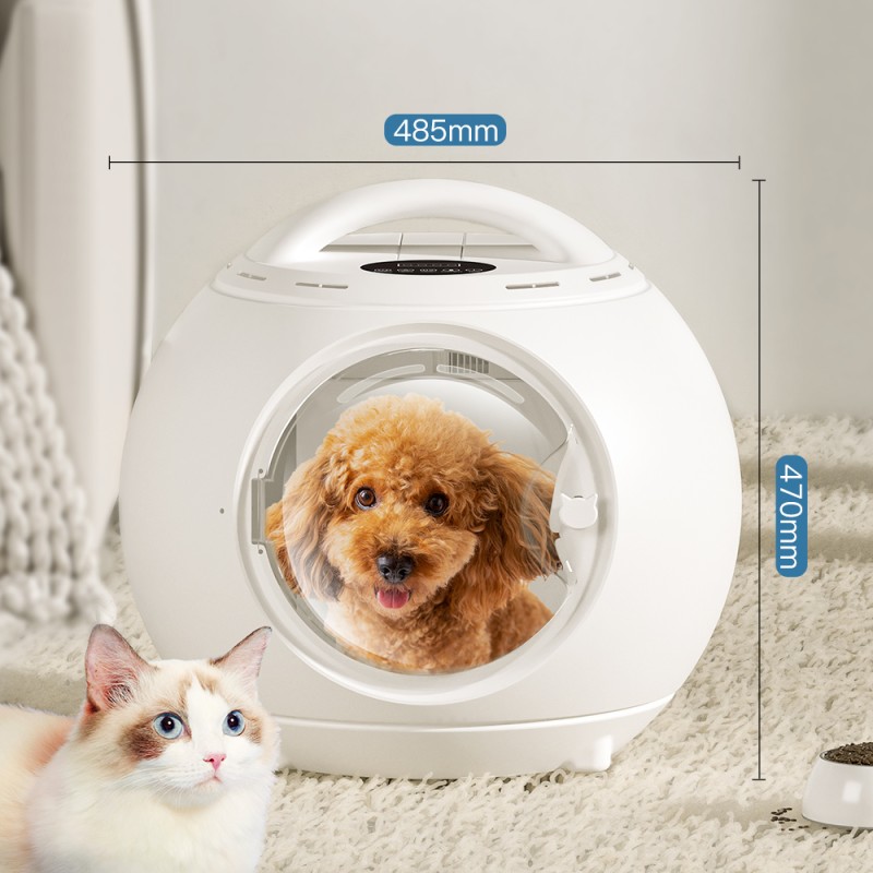 Pet Dryer Manufacturer - Noise Super Quiet Wheels Transparent Box