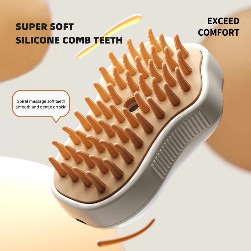 Upgrade Brush Factory - 4 in 1 Pet Steam Brush with UV Light Self Clean