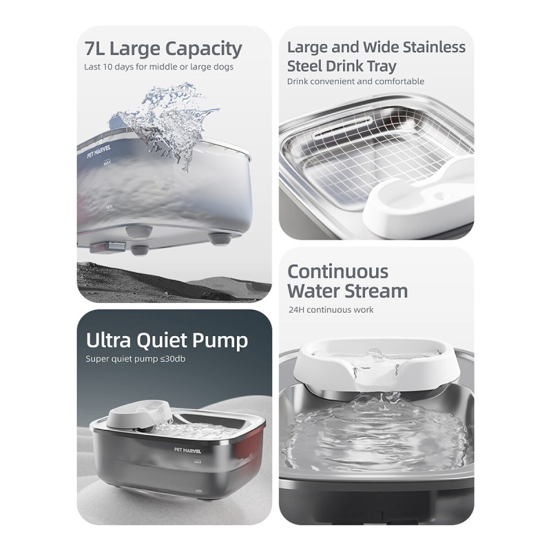 Water Bowl Supplier - 3L Stainless Steel No Spill Slow Feeder