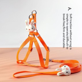 Dog Leash Factory - New Cartoon Rabbit Padded Chest Strap Nylon Polyester