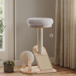 Cat Toy Manufacturer - Solid Wood Integrated Nest Sisal Rope Scratcher