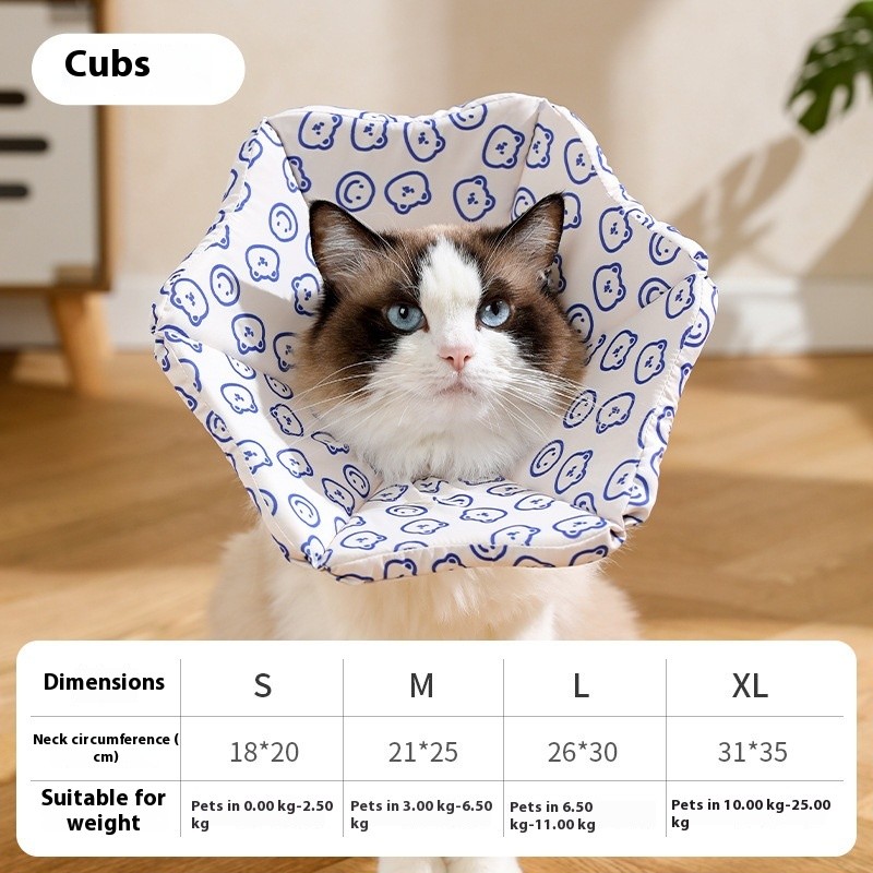 Pet Headgear Supplier - Large Adjustable Nylon Silicone PU Anti-Lick Collar