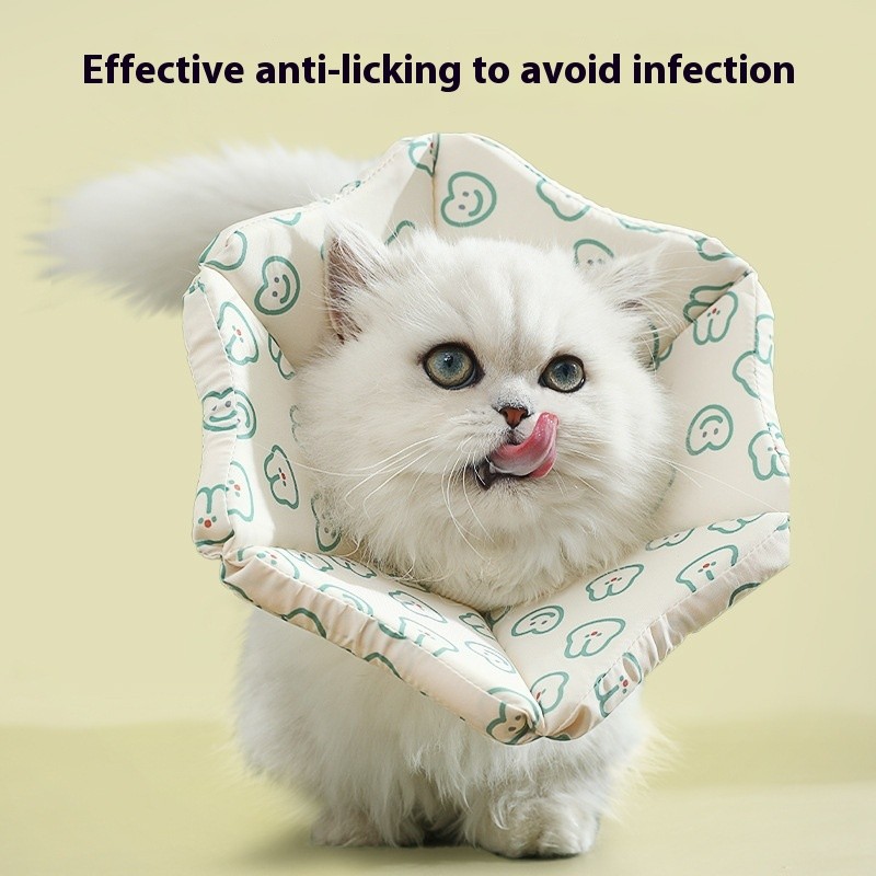 Pet Headgear Supplier - Large Adjustable Nylon Silicone PU Anti-Lick Collar