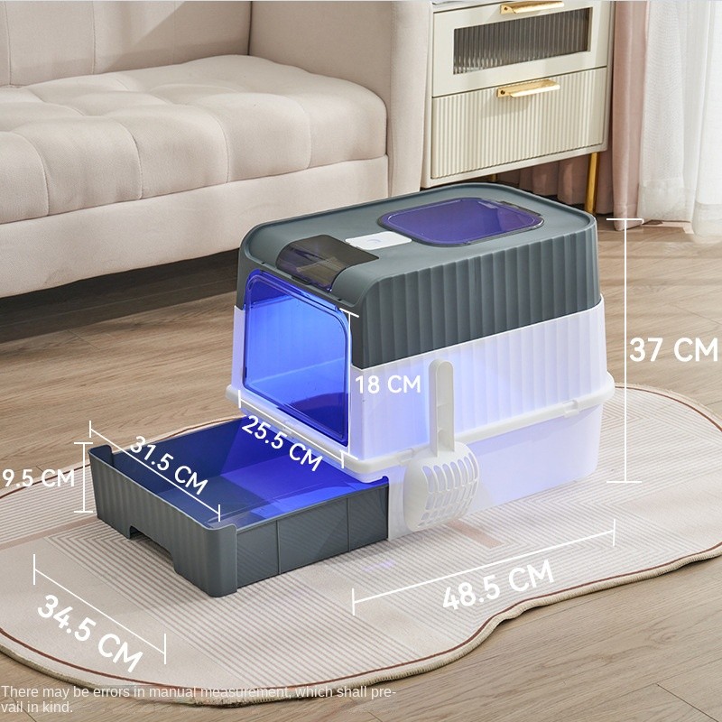 Litter Basin Factory - Oversized 20L Fully-Enclosed UV Sterilization Top-Entry