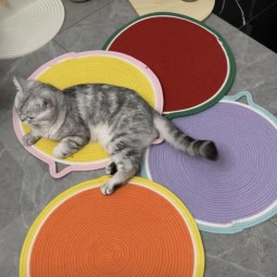 Cat Tree Factory - Cotton Rope Scratcher Mat Cartoon Sisal Sleeping Mat