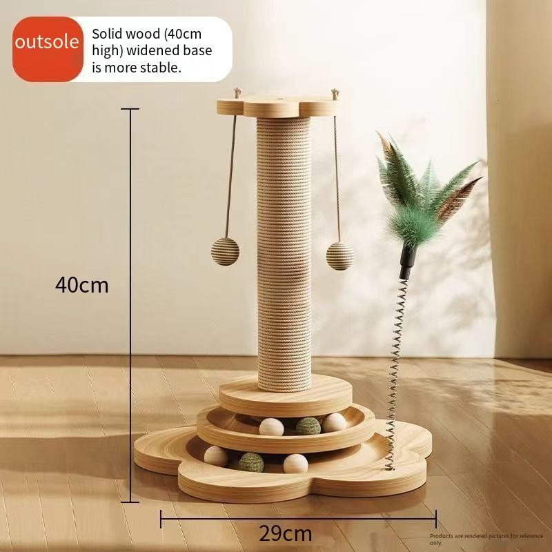 Cat Toy Factory - Ma Pet Grab Board Wooden Climbing Frame with Cloth Nest
