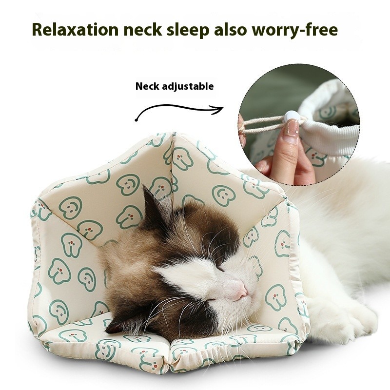 Pet Headgear Supplier - Large Adjustable Nylon Silicone PU Anti-Lick Collar