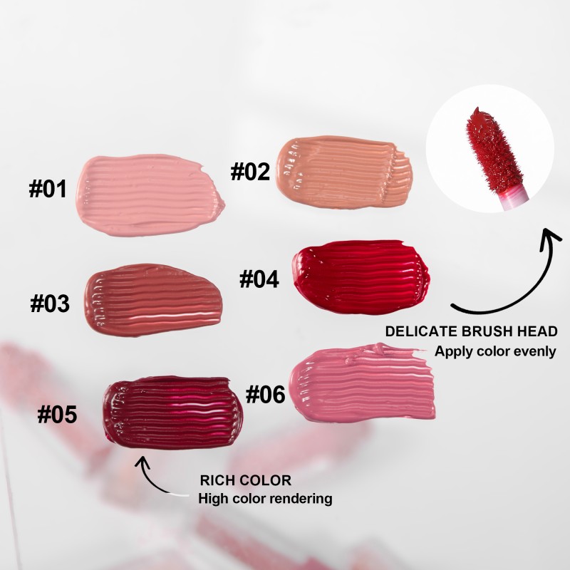Matte Lip Gloss Manufacturer - 6 Color Full Pigment Non Stick Cup Liquid