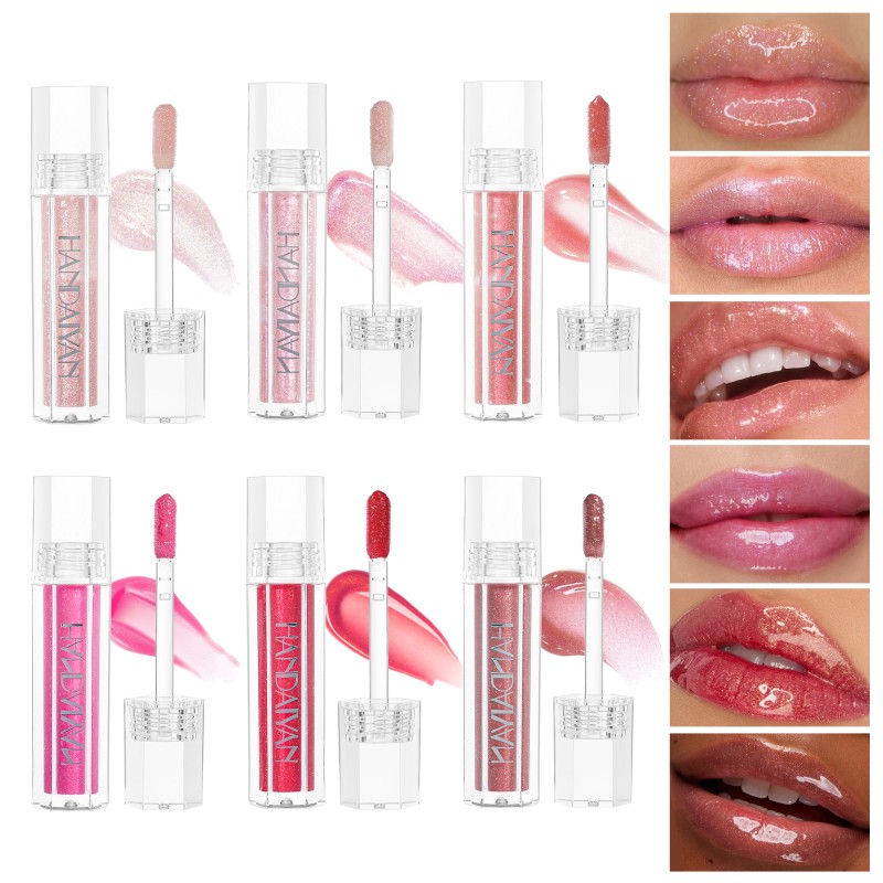Lip Gloss Supplier - 6 Color Nude Glow Sparkle Long Lasting Vegan