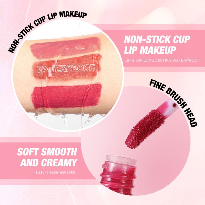 Pearlescent Lip Gloss Manufacturer - 4 Piece Easy Apply Waterproof Non Stick