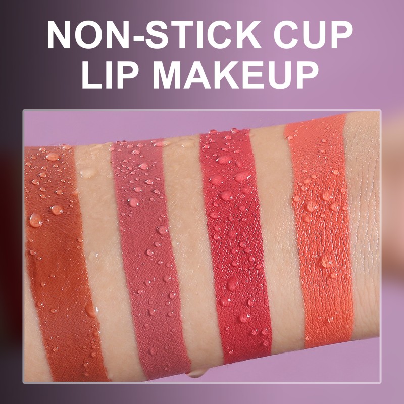 Liquid Lipstick Factory - 6 Color Waterproof Non Stick Cup Electroplated