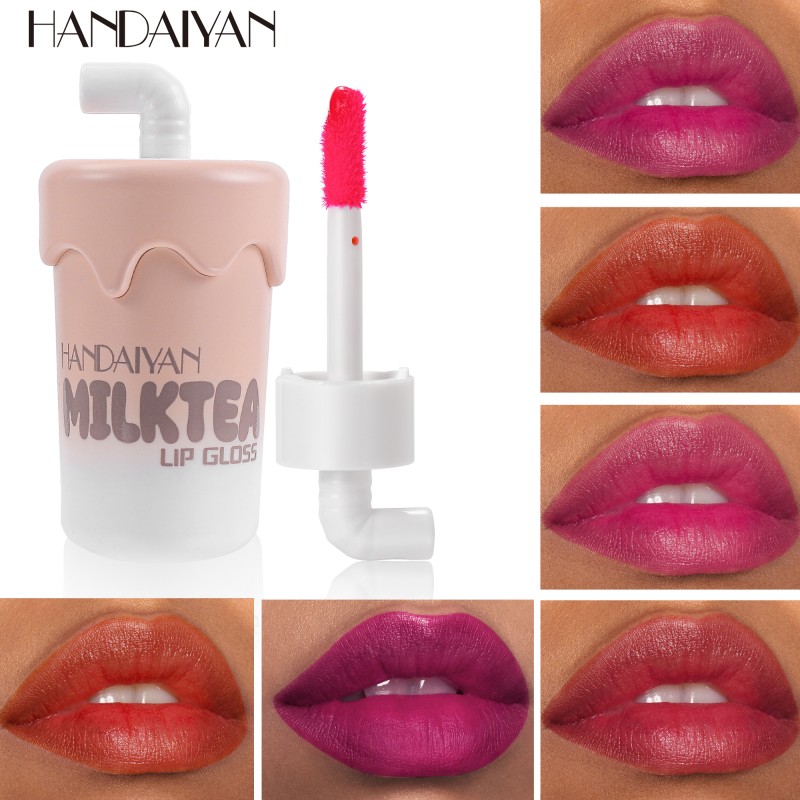 Lip Tint Manufacturer - 6 Color Milky Tea Bottle Hydrating Glossy Matte