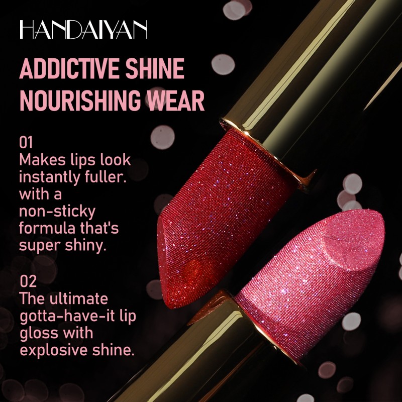 Sparkle Lipstick Manufacturer - Wholesale 8 Color Diamond Shimmer Emboss