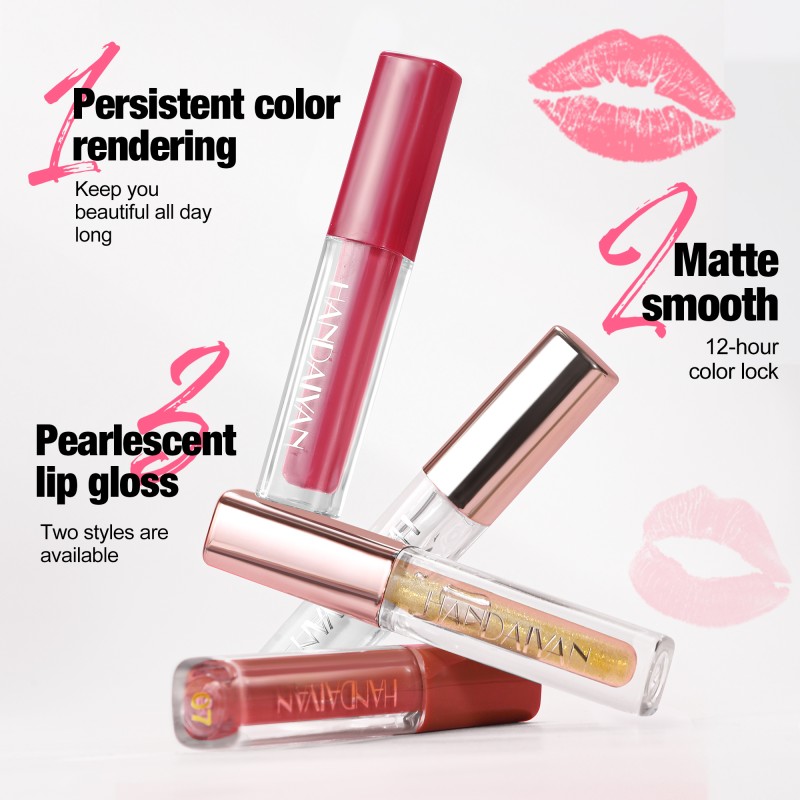 Pearlescent Lip Gloss Manufacturer - 4 Piece Easy Apply Waterproof Non Stick