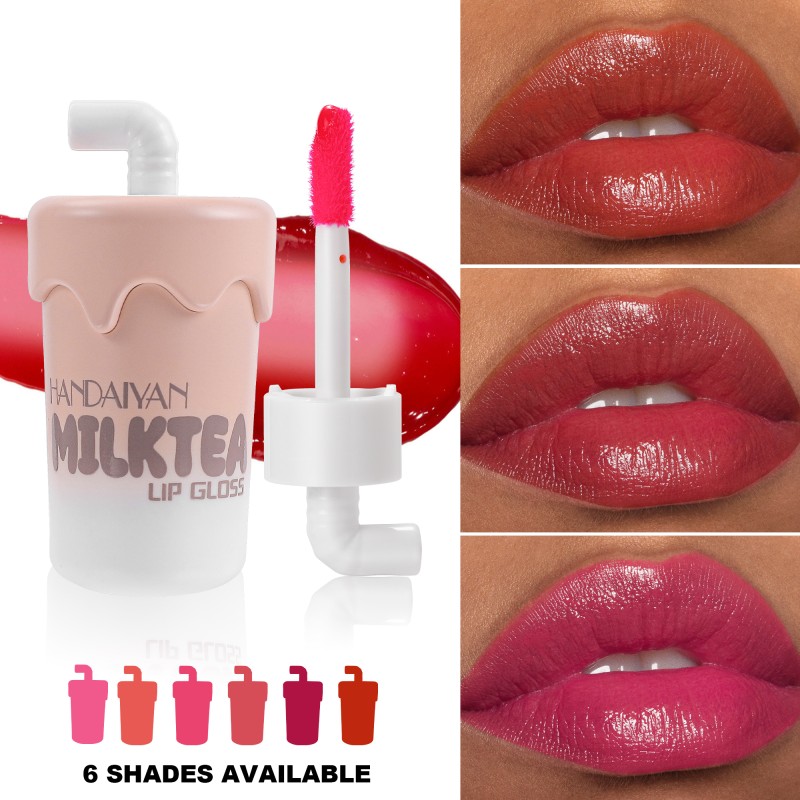 Lip Tint Manufacturer - 6 Color Milky Tea Bottle Hydrating Glossy Matte