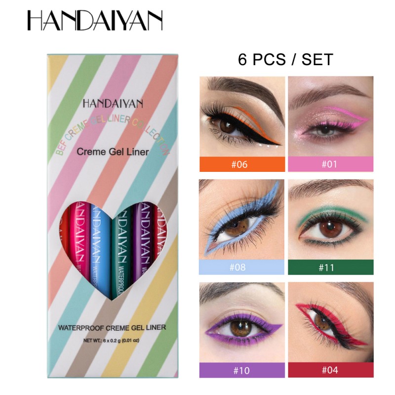 Eyeliner Pen Supplier - Quick Dry Matte Shiny Cream High Pigment 6 Colors
