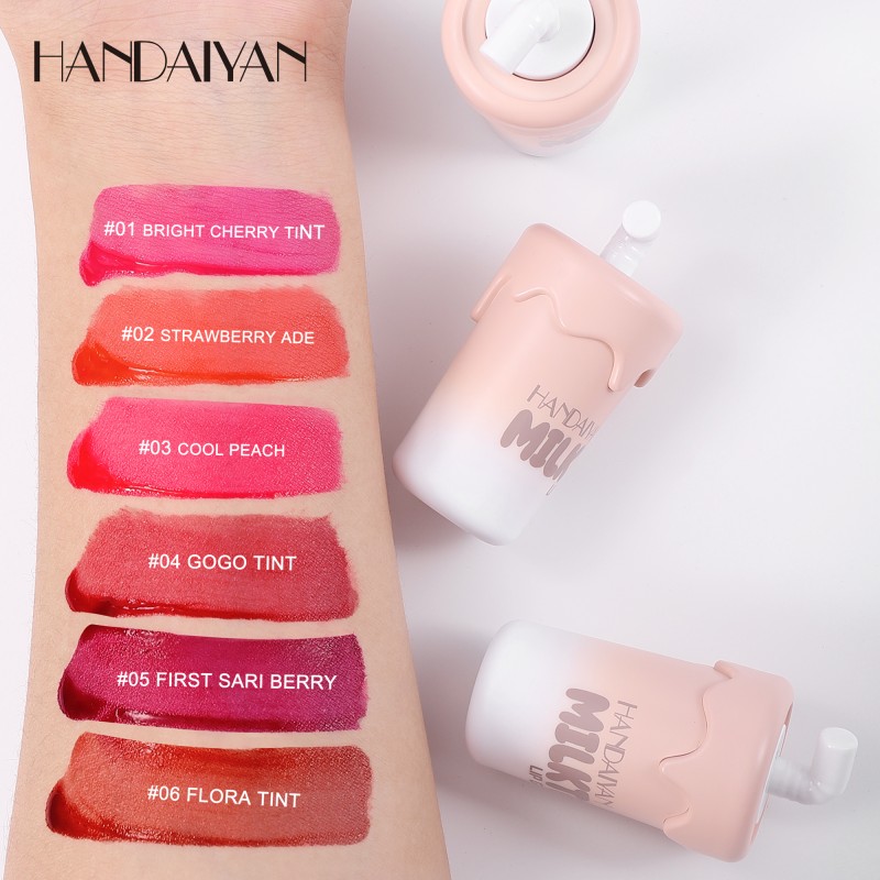 Lip Tint Manufacturer - 6 Color Milky Tea Bottle Hydrating Glossy Matte