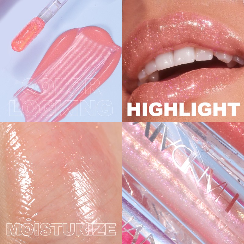 Lip Gloss Supplier - 6 Color Nude Glow Sparkle Long Lasting Vegan