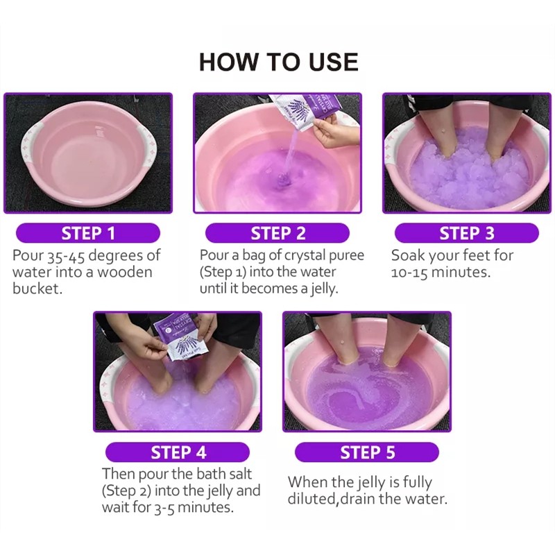 Foot Soak Manufacturer - New Lavender Jelly Powder DIY