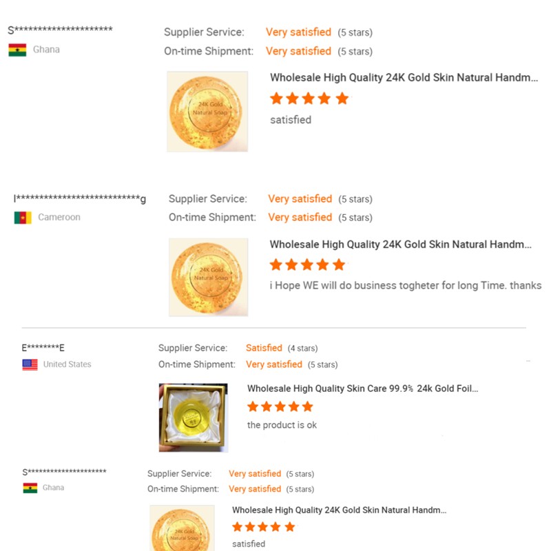 Handmade Soap Manufacturer - 24k Gold Foil Moisturizing Soap