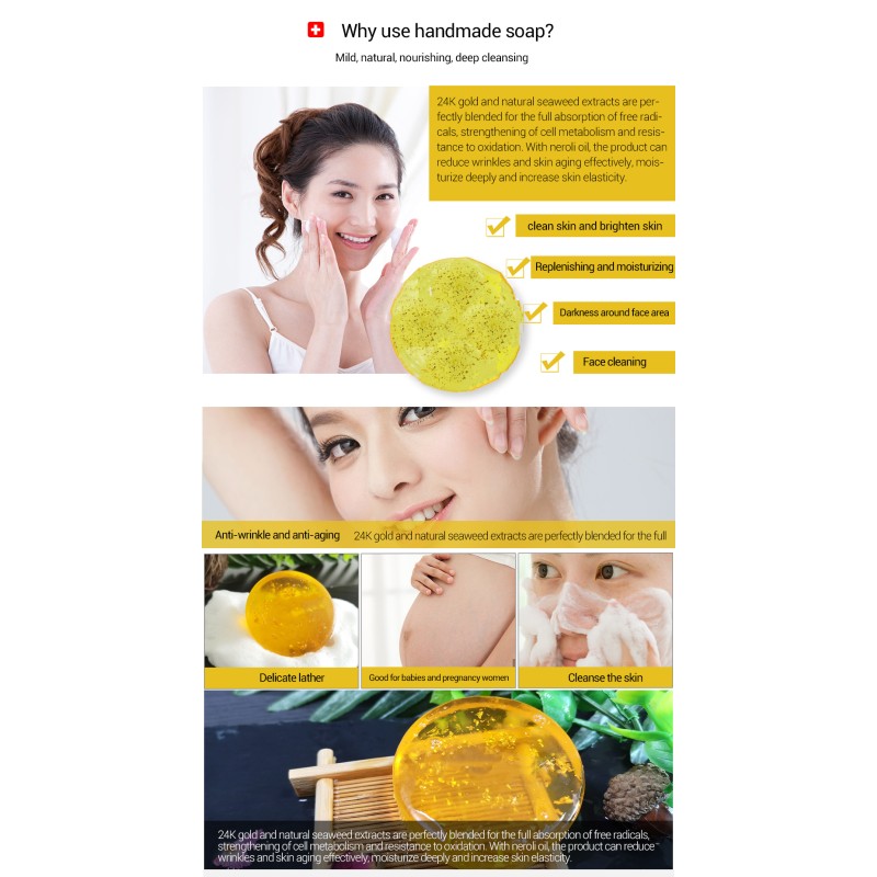 Handmade Soap Manufacturer - 24k Gold Foil Moisturizing Soap