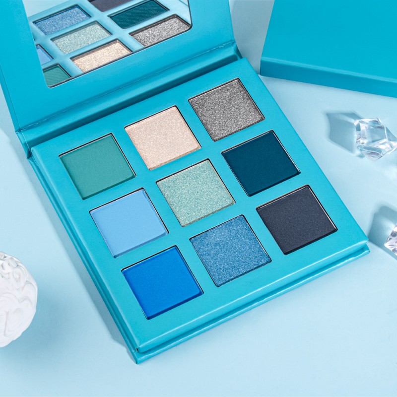 Eyeshadow Palette Supplier - High Quality 9 Color Powder Mini Cute Blue