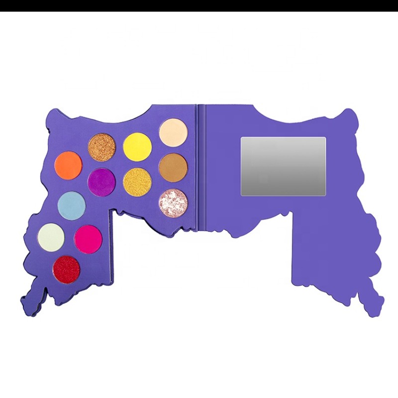 Eyeshadow Palette Supplier - New Shape 12 Color Unique Packaging Purple