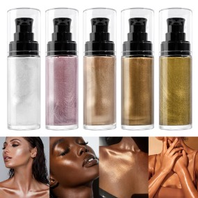 Body Highlighter Supplier - Radiant Glow 5 Colors Lightweight Shimmer Oil