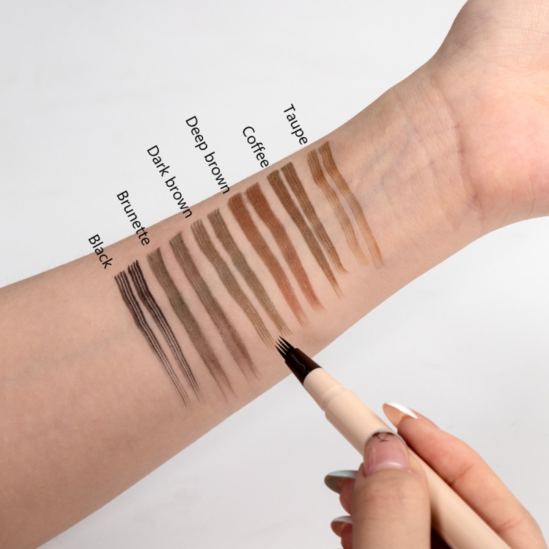 Eyebrow Pen Manufacturer - Waterproof Ultra Precise 4 Point Liquid Brow Pen