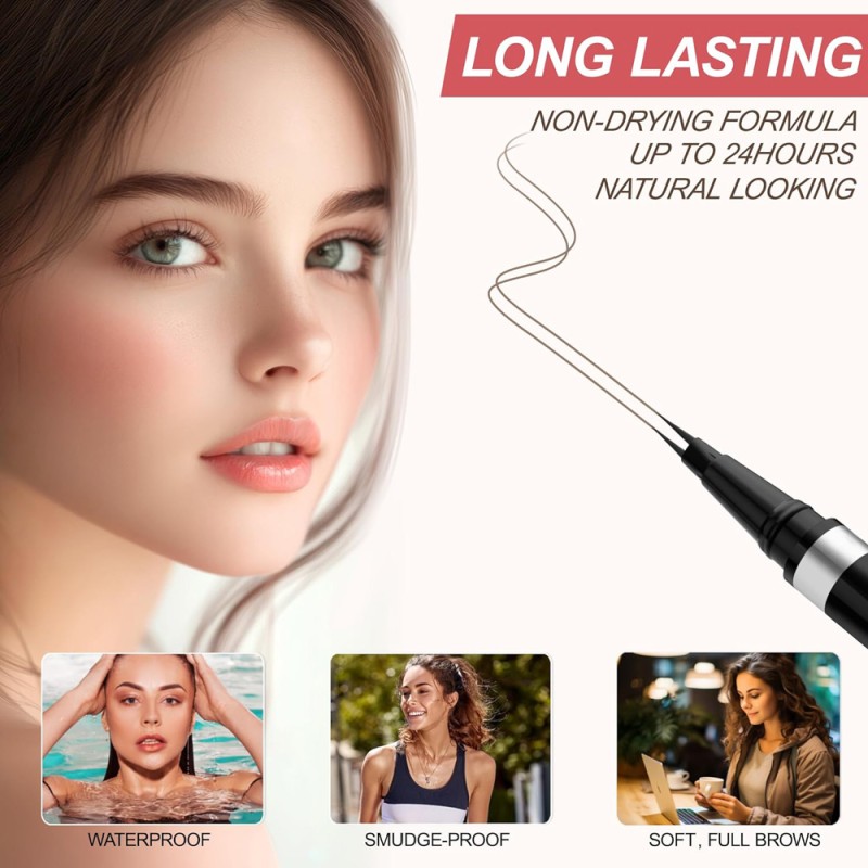 Eyebrow Pen Factory - 2 in 1 Dual-Ended Liquid Eyebrow Pen Waterproof