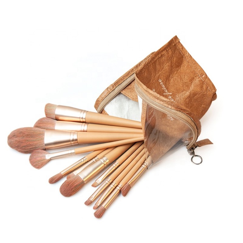 Makeup Brush Set Supplier - Professional Custom 12 PCS Wooden Handle Set