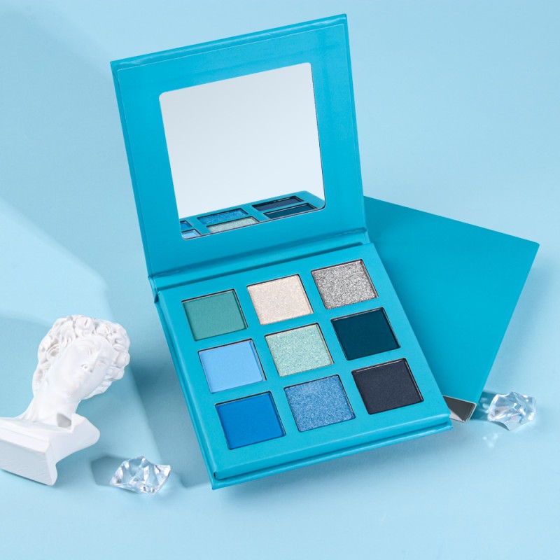 Eyeshadow Palette Supplier - High Quality 9 Color Powder Mini Cute Blue