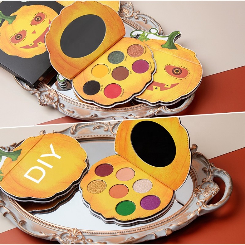 Eyeshadow Palette Factory - New Design Halloween 7 Colors DIY Pumpkin Shape