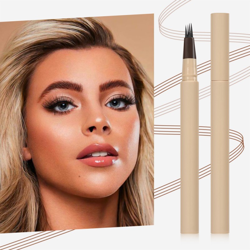Eyebrow Pen Manufacturer - Waterproof Ultra Precise 4 Point Liquid Brow Pen