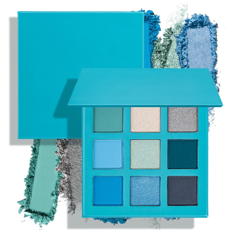 Eyeshadow Palette Supplier - High Quality 9 Color Powder Mini Cute Blue