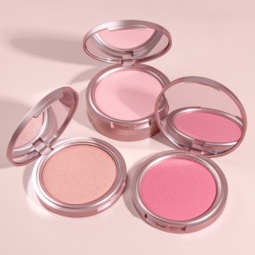 Highlighter Palette Supplier - Pink Rose Shimmer Powder Long Lasting Vegan