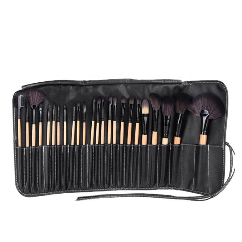 Makeup Brush Set Supplier - Pro Cosmetic Wood Handle 32 Pcs Brush Set